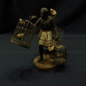 Vintage Petites Nubian Bronze Port Figurine